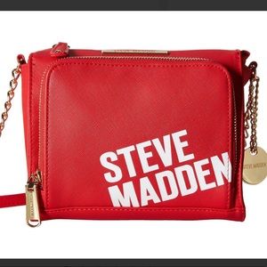 Steve Madden | Bgrande red and white crossbody bag